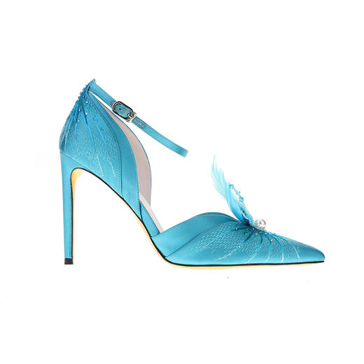 sheme原创设计羽翼鎏光系列刺绣水晶羽毛点缀中空高跟女士单鞋可定制 商品图5