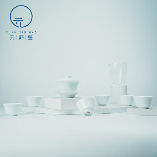 景德镇影青盖碗茶具套组（马蹄盖碗）【首发】 商品图0