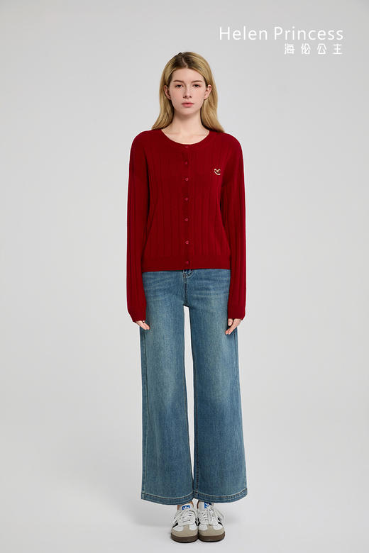 小马刺绣圆领针织衫 商品图0