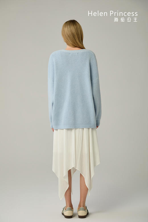 慵懒风V领毛衣开衫 商品图4