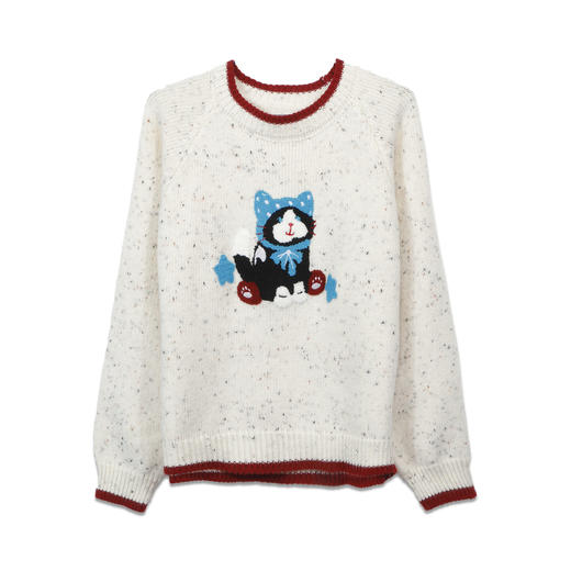 韩系减龄圆领慵懒套头毛衣-纪念日百货门店同款169443624 商品图3