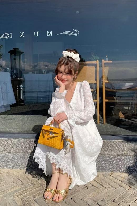 SUMMER & SAGE 浪漫度假风镂空花边仙气连衣裙 22370 商品图2