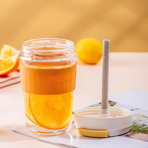 LLG964ORGBR 乐扣乐扣Lock&Lock 【上学专用】咖啡玻璃杯女便携夏季办公室水杯喝水杯高颜值杯子 商品图3