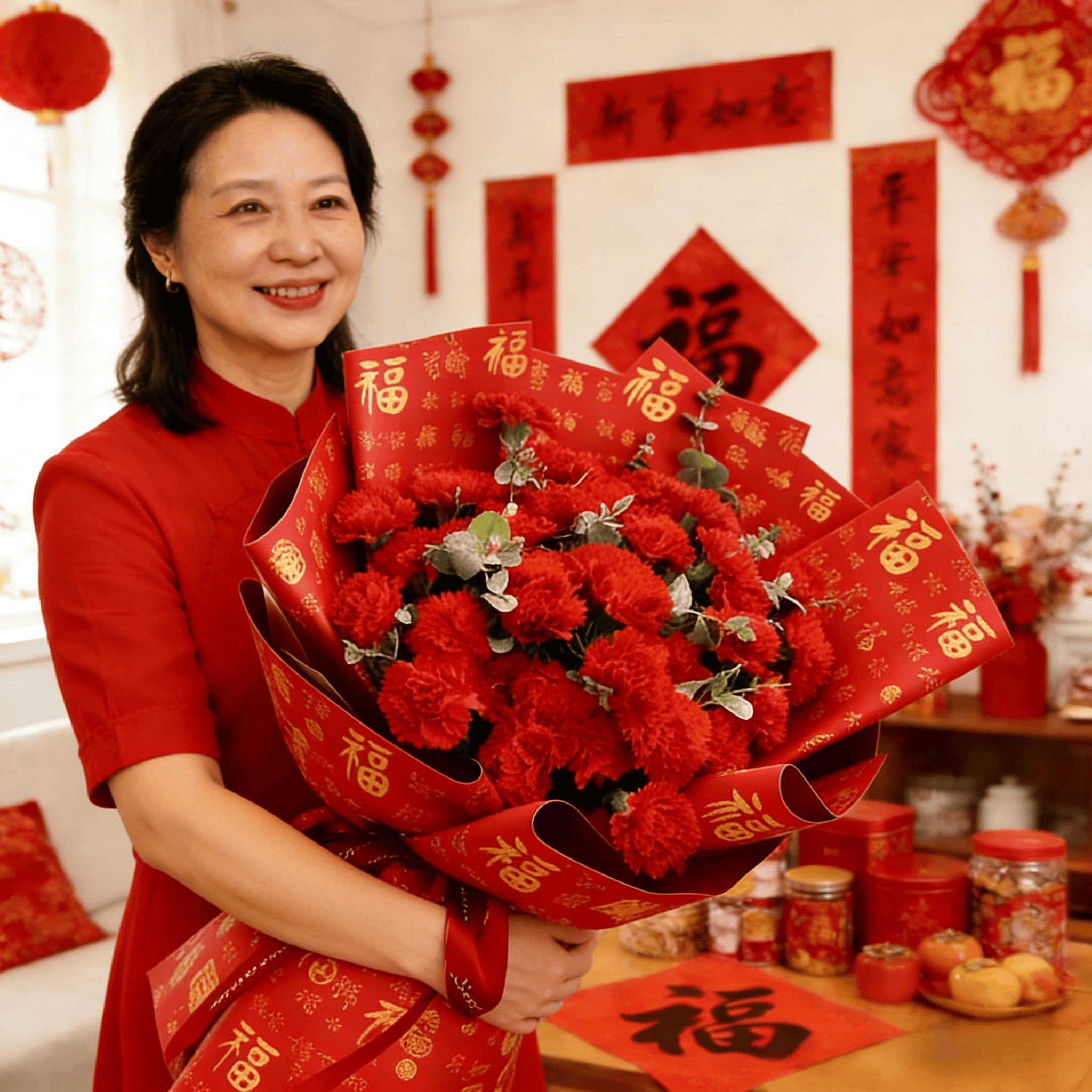 似水年华---33支康乃馨花束五选一