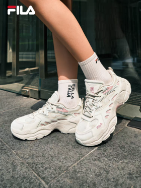 男女同款蕨草鞋斐乐老爹鞋运动厚底四季鞋