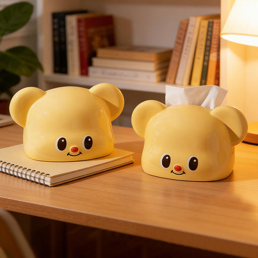 摩登主妇陶瓷纸巾盒抽纸盒家用客厅桌面可爱收纳盒 商品图5