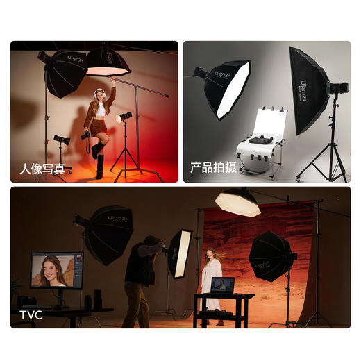 Ulanzi优篮子 FOLD QS80快拆八角柔光箱标准保荣口柔光箱 商品图2