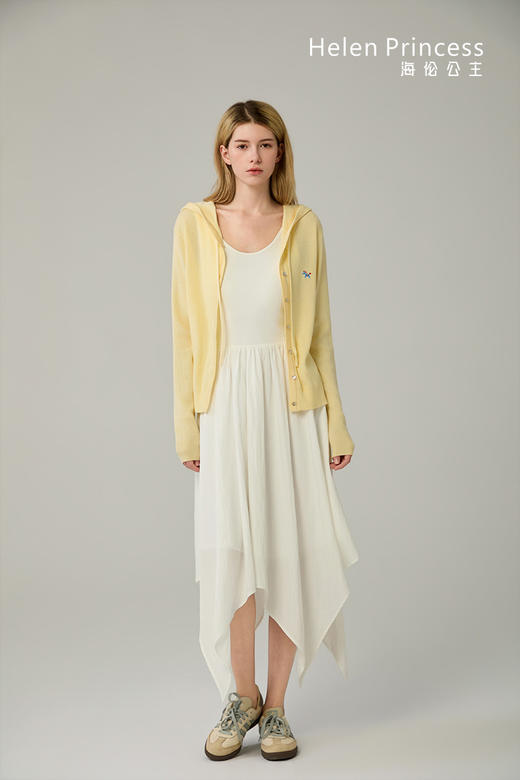 小马刺绣连帽纽扣开衫 商品图0