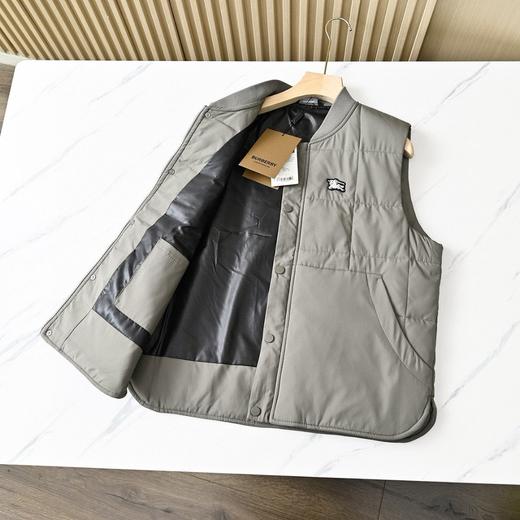  2025秋冬季男士防水纯色棒球领休闲保暖羽绒背心马甲外套 商品图4