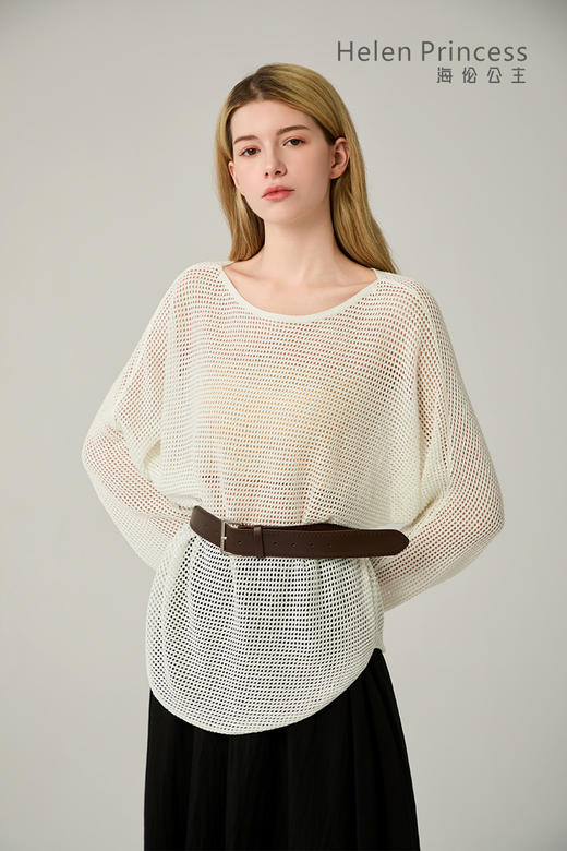 蝙蝠袖镂空针织衫 商品图6