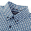 德鲨春新款蓝色格子衬衫男青年时尚休闲上衣男装长袖衬衣 商品缩略图2