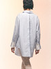 后背蕾丝拼接宽松衬衫浅蓝色 商品缩略图1