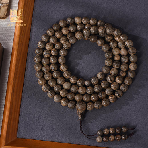 天然文莱软丝沉香佛珠 10.8mm*108颗 54克 SP4935 商品图0