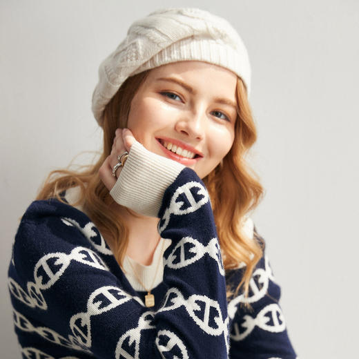 PALUOPO/PL 100%山羊绒羊绒帽子ET20039R-B约重80g 配饰帕罗 商品图3