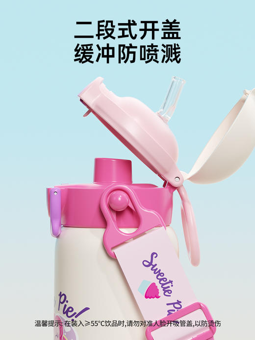 小马宝莉双饮口保温杯儿童保温水杯学生吸管杯宝宝杯子大容量 商品图2