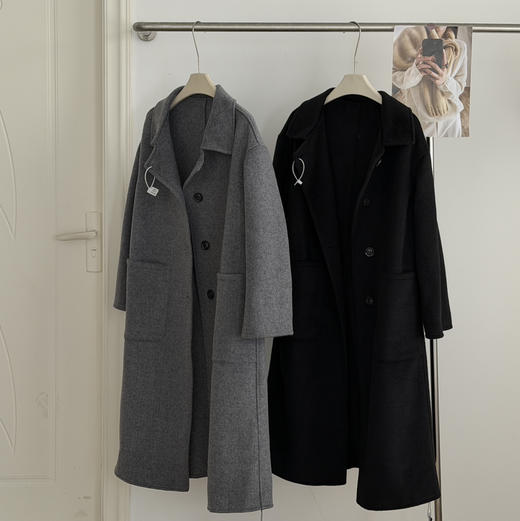 韩系羊绒大衣 手工缝制 精选高密羊毛 商品图3