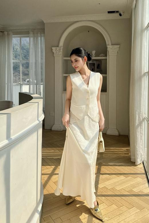 Le Malene 性感后背透明蕾丝拼接西装马甲 22399 商品图5