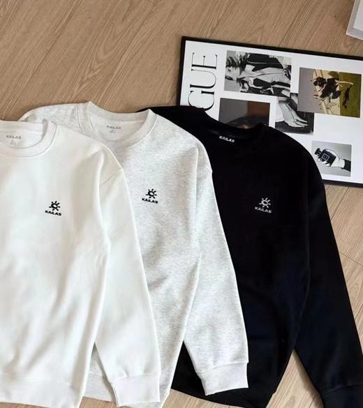 F020211基础简约logo圆领加绒套头卫衣男款 商品图1