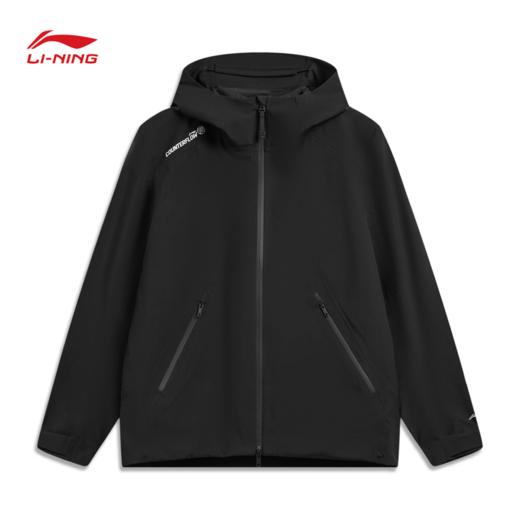 李宁户外CF溯万龙甲冲锋衣黑龘男女同款防风排湿防暴风雨单层冲锋衣AEMW003 商品图4