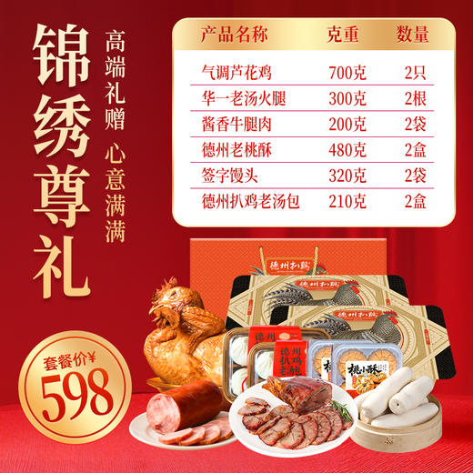 [德州扒鸡组合套餐]吉祥甄礼、珍禽福礼、锦绣尊礼灵活提货年货吉礼 商品图2