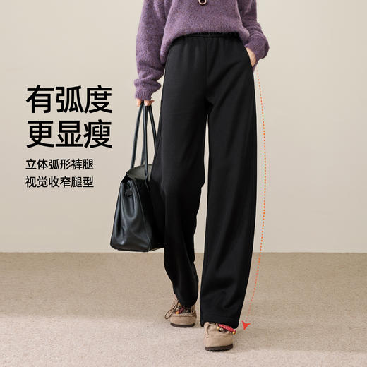 【坑条-厚绒-香蕉裤】逸阳冬新品加绒加厚高腰显瘦休闲香蕉裤1860 商品图2