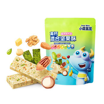 小鹿蓝蓝 混合每日坚果酥海苔味90g宝宝零食儿童零食高钙营养 商品图2