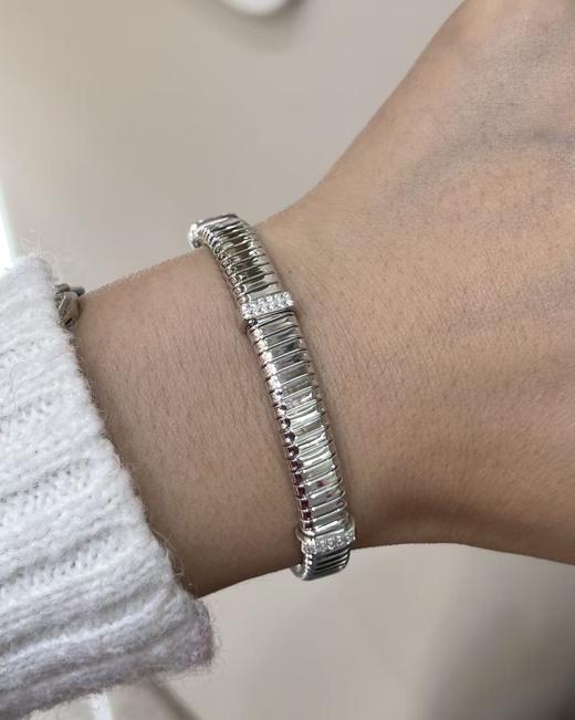 超高端好货  意大利高光编织镯  银镯  宝格丽同厂  （非质量问题  不退不换）偏圆的贵妃镯型 商品图7