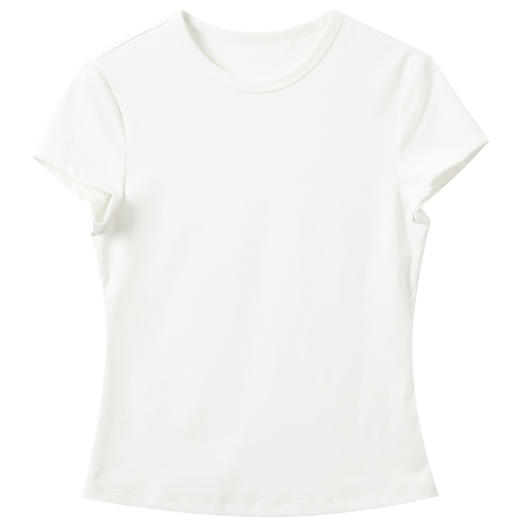 【六好瘦瘦T】三彩2026春季新款收腰显瘦圆领正肩短袖T恤修身Z 商品图4