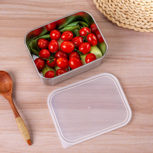 6943819173753 乐扣乐扣Lock&Lock 多容量简易盖子不锈钢本色露营保鲜盒食品收纳盒【1000ml】 商品图4