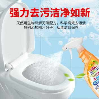 花王（KAO）原装马桶清洁剂柑橘香500ml 免刷洗洁厕灵强力去污除菌除异味泡泡 /家庭清洁/纸品 /家庭环境清洁 /洁厕灵 商品图1