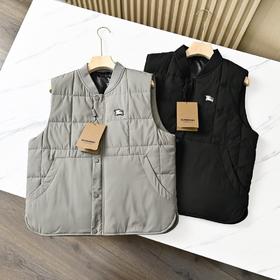  2025秋冬季男士防水纯色棒球领休闲保暖羽绒背心马甲外套