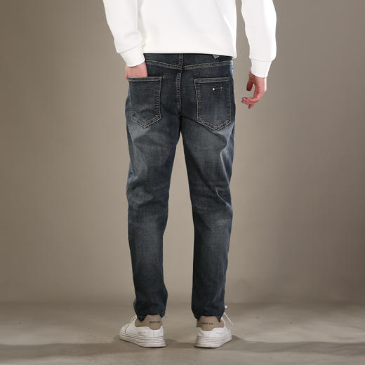 DRONKOO 2026 织带腰带表袋右后袋7刺绣钉扣中厚牛仔长裤 商品图4