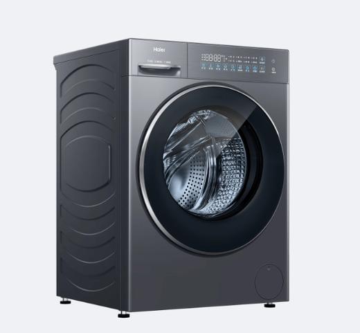 海尔 洗衣机 XQG120-L58A1 12公斤 滚筒 变频 一级能效 嵌入式 ABT双喷淋设计 童锁功能 AMT防霉抗菌窗垫 中途添衣 极夜灰 商品图2