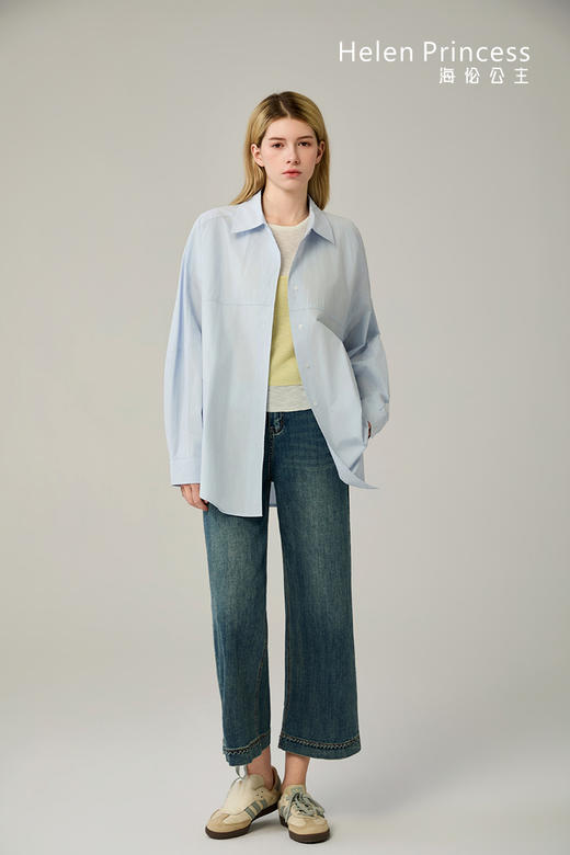 简约休闲棉质衬衫 商品图1