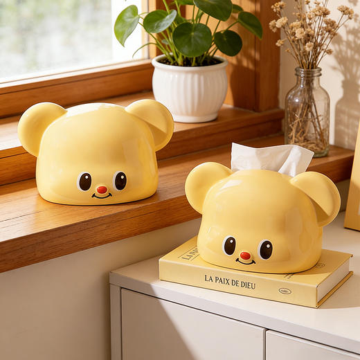 摩登主妇陶瓷纸巾盒抽纸盒家用客厅桌面可爱收纳盒 商品图6