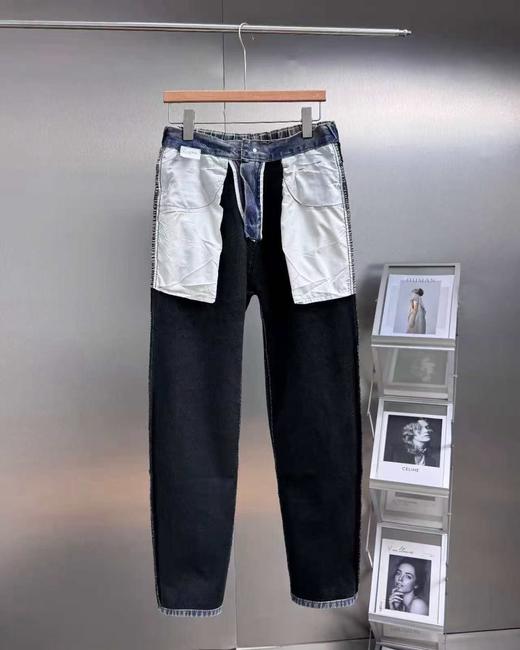 铪吉斯男士加绒加厚松紧腰高弹直筒牛仔裤 商品图4