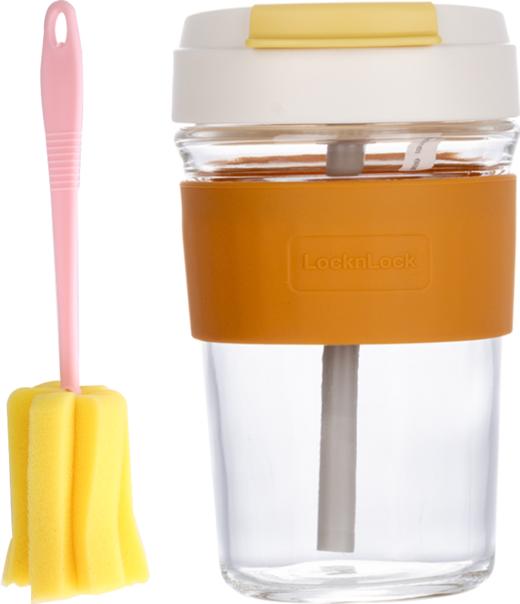 LLG964ORGBR 乐扣乐扣Lock&Lock 【上学专用】咖啡玻璃杯女便携夏季办公室水杯喝水杯高颜值杯子 商品图0