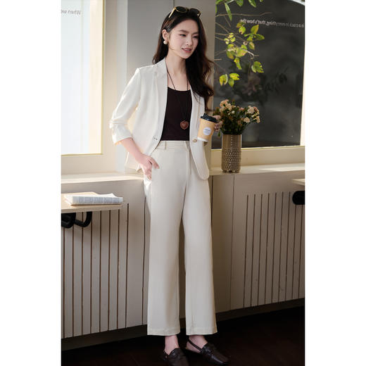 【一粒扣女式西服】时尚通勤气质干练显瘦七分袖百搭外套女夏薄款1848 商品图4