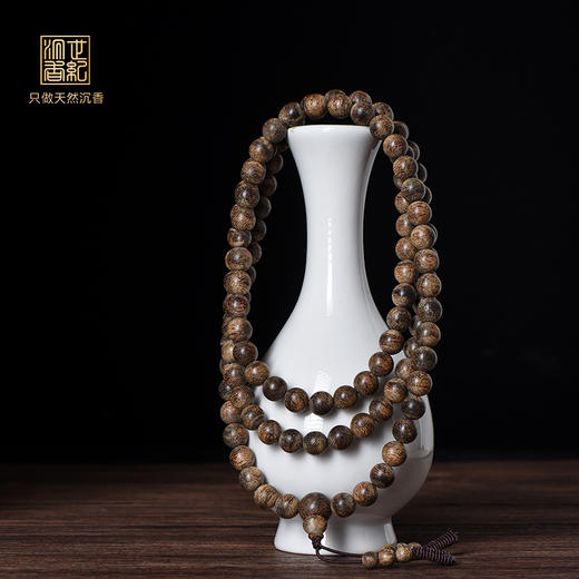 天然菩萨奇沉香佛珠 沉水级 8.5mm*108颗 39克 SP12301 商品图0