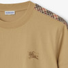BURBERRY 巴宝莉 男士马术骑士徽标刺绣格纹饰边棉质圆领短袖T恤 驼色 8106247 B8626 商品缩略图1