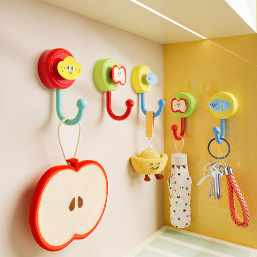 摩登主妇挂钩帽子衣服厨房浴室墙壁门后挂衣架免打孔强力承重粘钩 商品图3