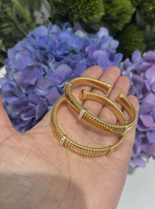 超高端好货  意大利高光编织镯  银镯  宝格丽同厂  （非质量问题  不退不换）偏圆的贵妃镯型 商品图2