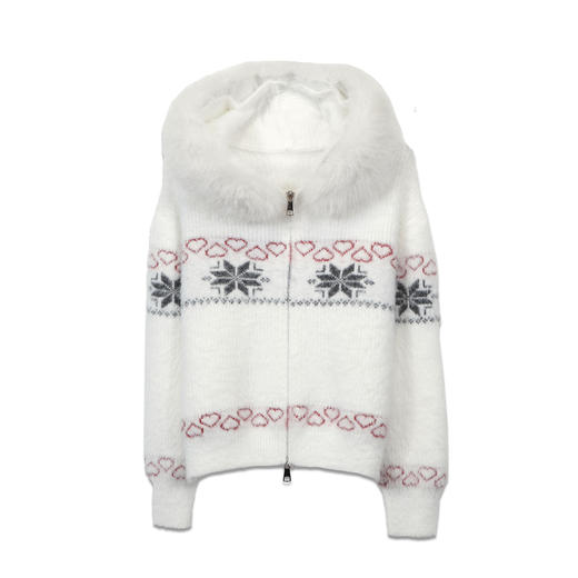 柔软毛领连帽开衫毛衣-纪念日百货门店同款169094348 商品图4