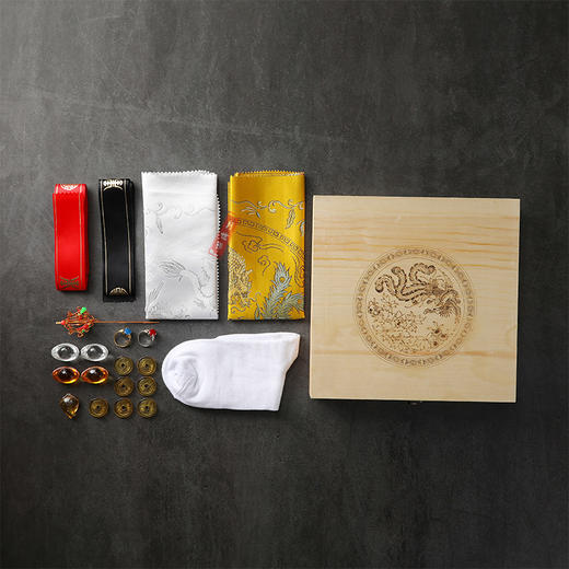 过世男女配件包随葬品戒指铜钱盖脸布手帕绢腰带口铃腿带打狗棒 商品图2