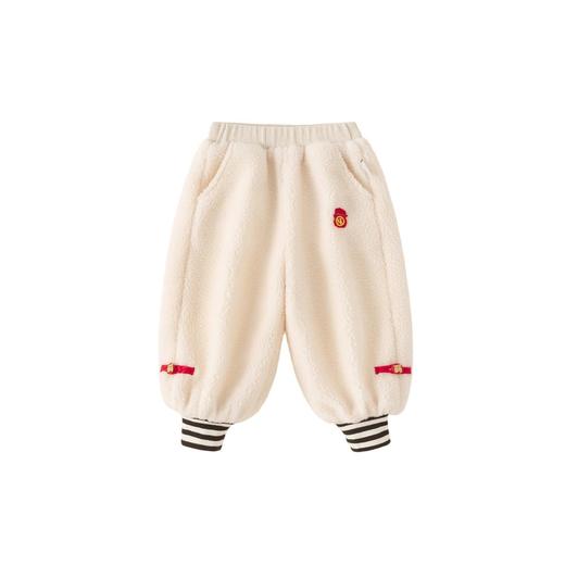 邦选童装小童休闲裤冬季新品毛绒条纹儿童束脚裤年服百搭男童裤子 商品图4