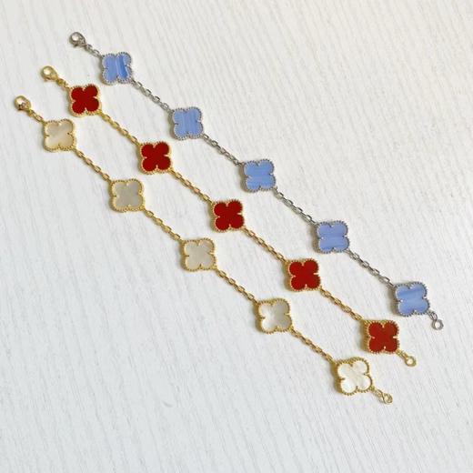 F020219情人节/新年礼物四叶草幸运玉髓手链 商品图1
