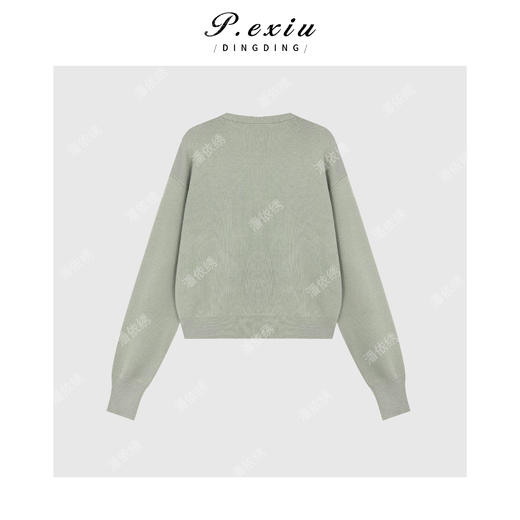 A009潘依绣丁丁宠粉【香草芝士】桑蚕丝羊毛细腻软糯V领针织开衫 ZZ1023 商品图2