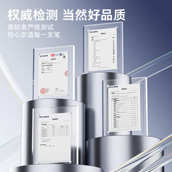 京东京造【热门商品】经典拔帽中性笔红色12支装 进口墨水子弹头水笔签字笔商务办公软护套笔JD1015 商品图6