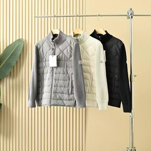 F020230男款针织立领毛衣羽绒拼接连帽羽绒服 商品图0