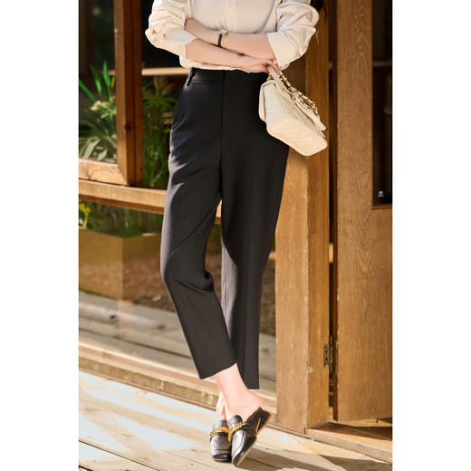 万能烟管裤 小个子适穿 米思阳2026春季新款通勤显瘦小个子休闲女裤西装裤5805 商品图3